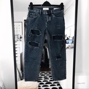 Pacsun ripped boyfriend vintage black grey jeans